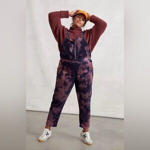 Anthropologie Pilcro Slim Tie Dye Corduroy Overall 20W